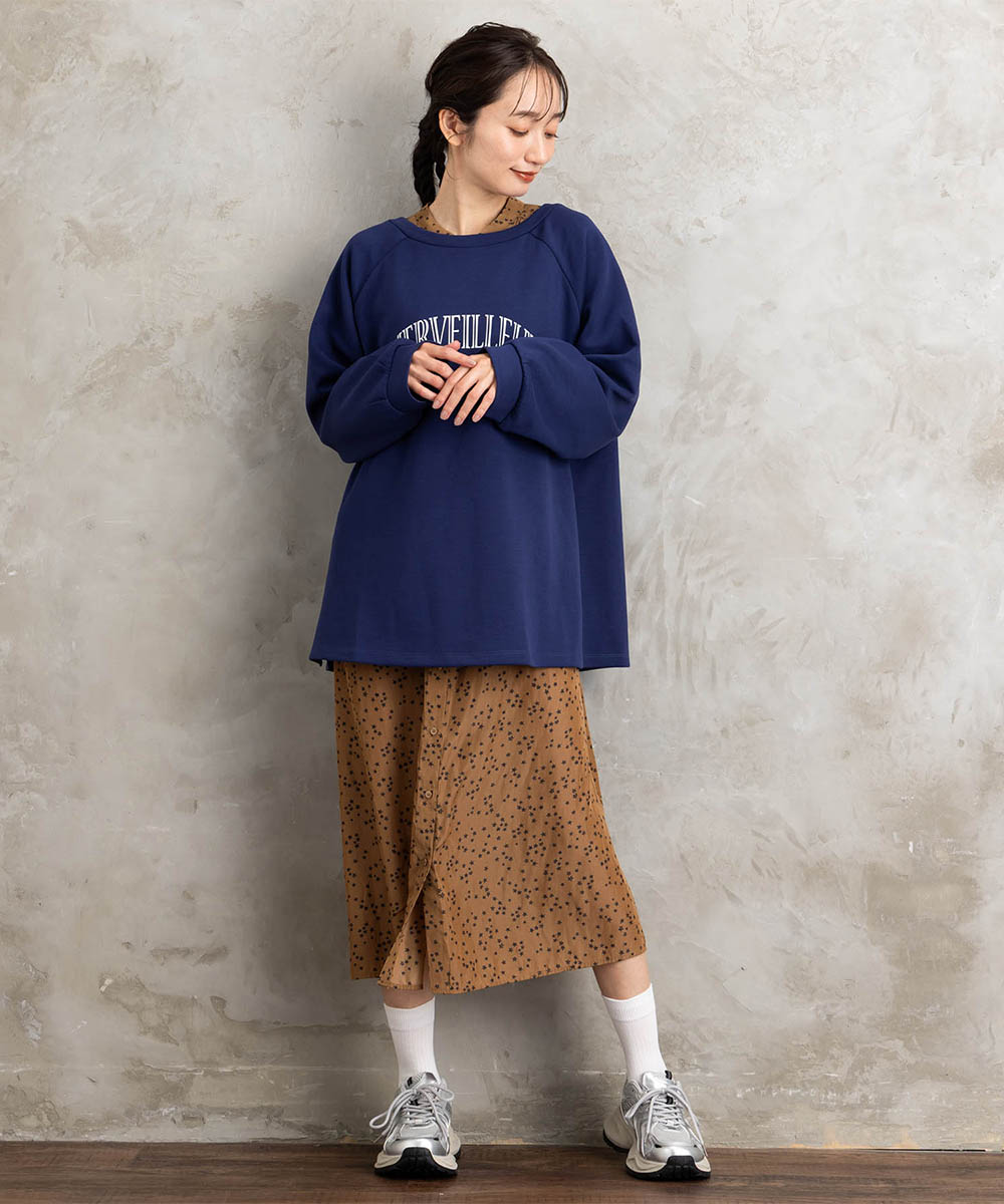 【sabstreet bis】【web限定】ボートネックロゴスウェット