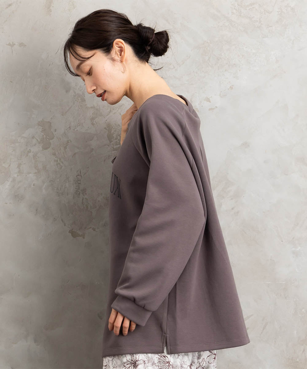 【sabstreet bis】【web限定】ボートネックロゴスウェット