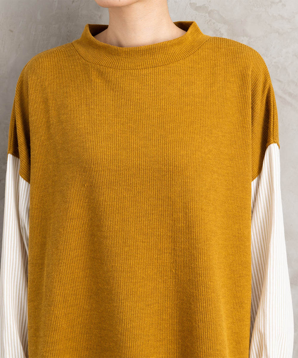 【sabstreet bis】【web限定】シャツコンビプルオーバー