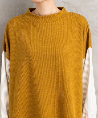 【sabstreet bis】【web限定】シャツコンビプルオーバー