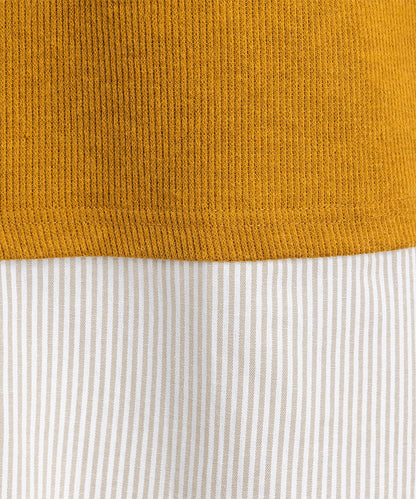 【sabstreet bis】【web限定】シャツコンビプルオーバー