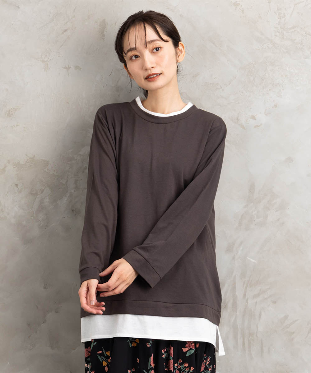 【sabstreet bis】【web限定】カットソー切り替えプルオーバー