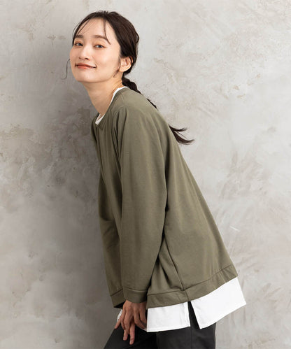 【sabstreet bis】【web限定】カットソー切り替えプルオーバー