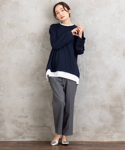 【sabstreet bis】【web限定】カットソー切り替えプルオーバー