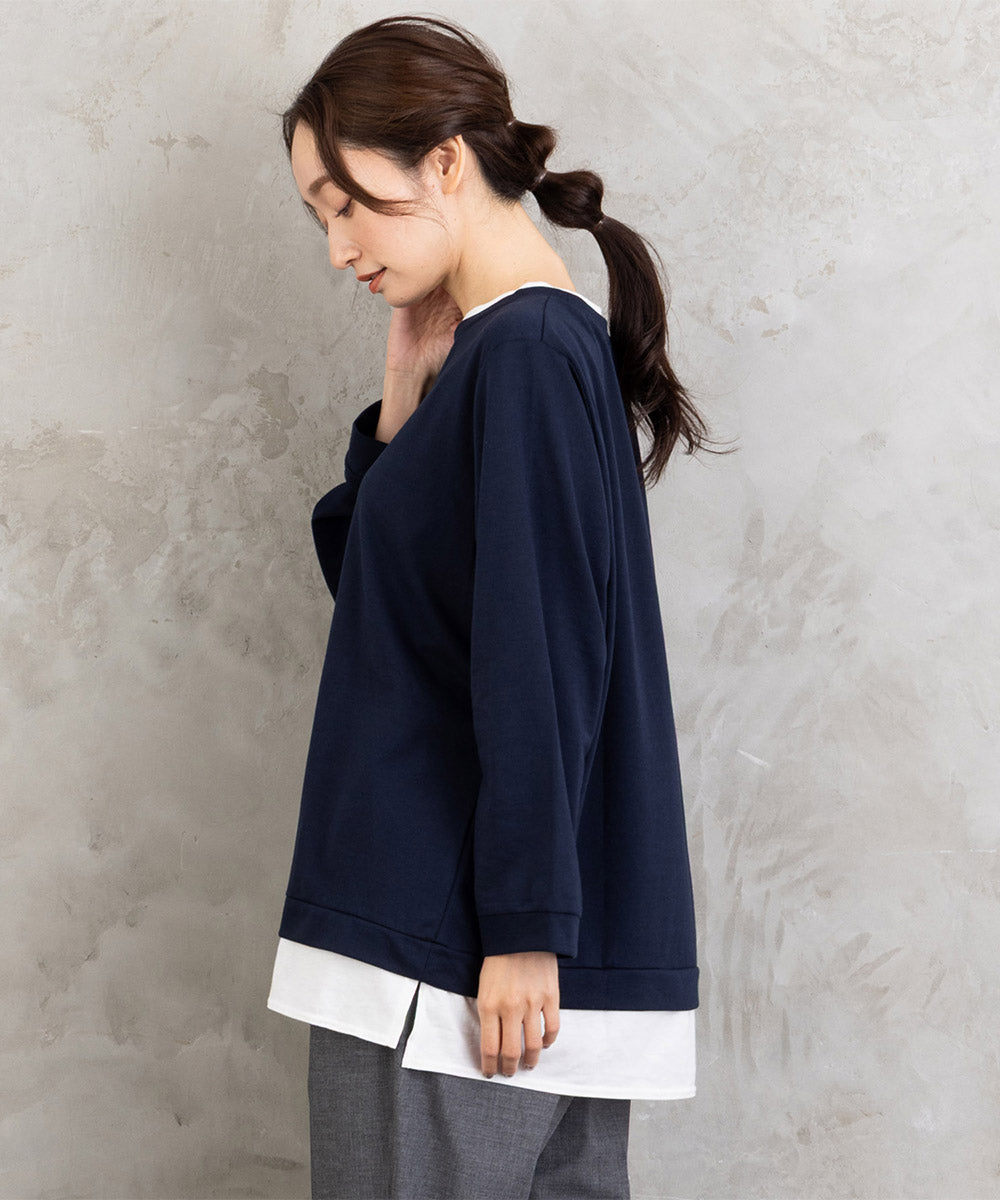 【sabstreet bis】【web限定】カットソー切り替えプルオーバー