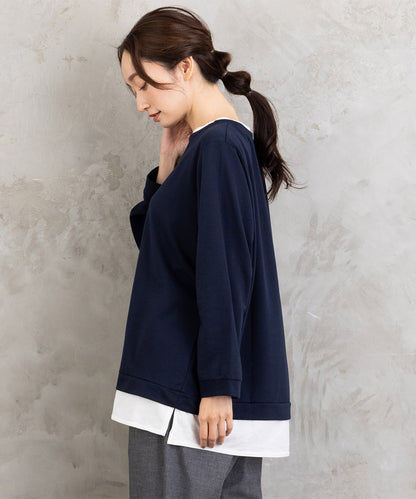 【sabstreet bis】【web限定】カットソー切り替えプルオーバー