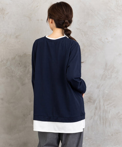 【sabstreet bis】【web限定】カットソー切り替えプルオーバー