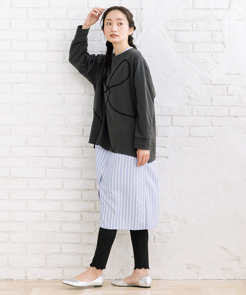 【sabstreet bis】【web限定】 コードエンブロイダリープルオーバー