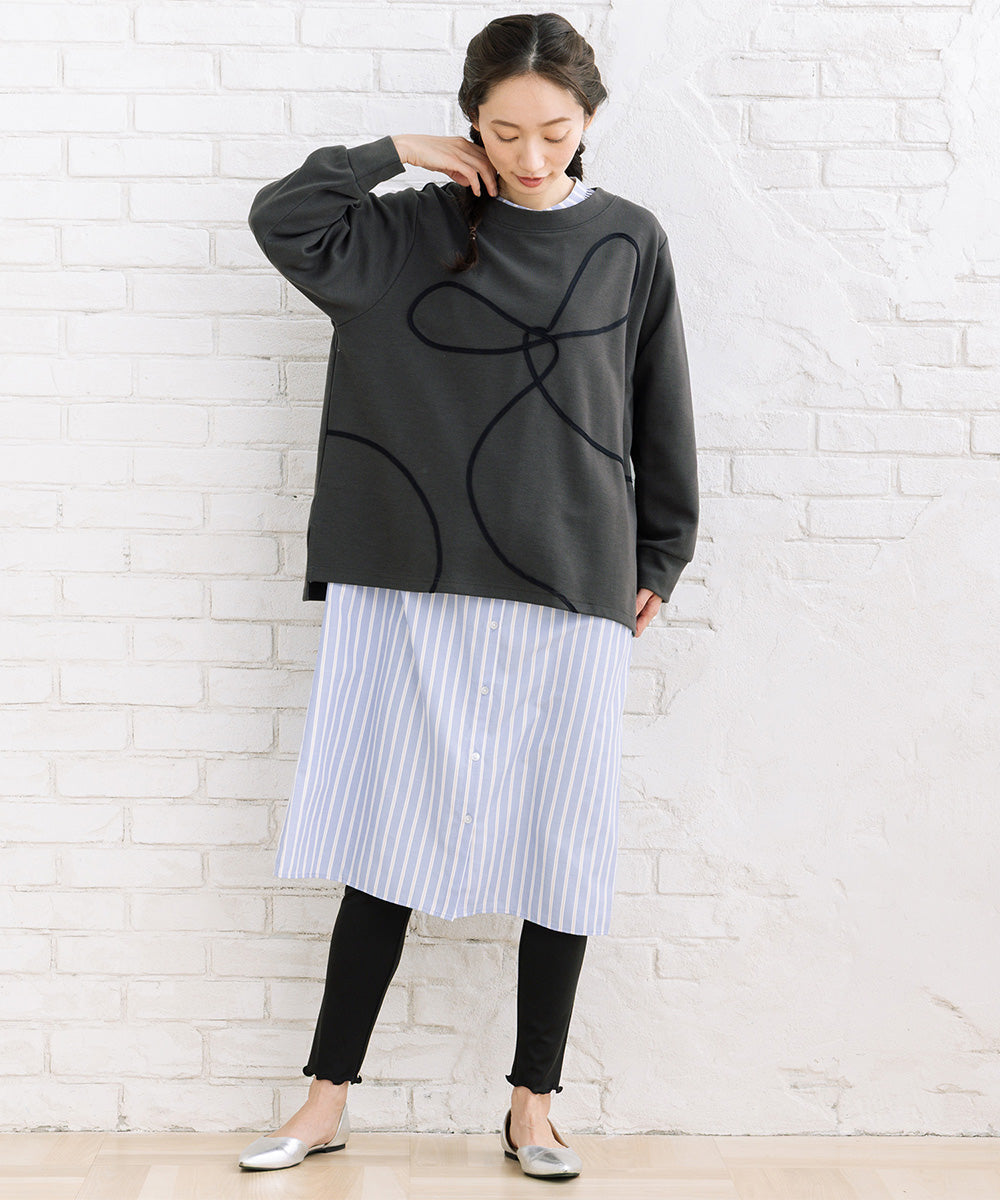 【sabstreet bis】【web限定】 コードエンブロイダリープルオーバー