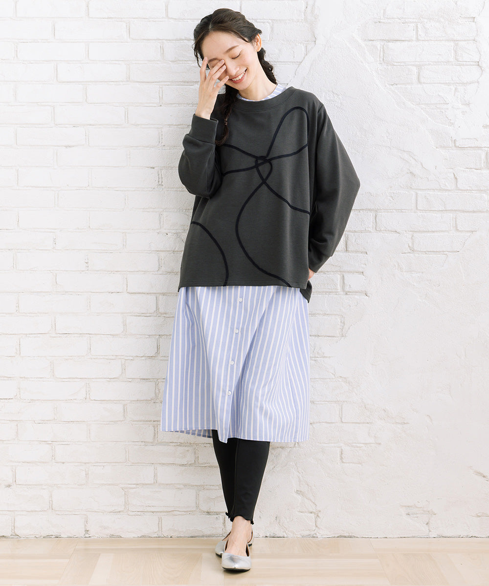 【sabstreet bis】【web限定】 コードエンブロイダリープルオーバー