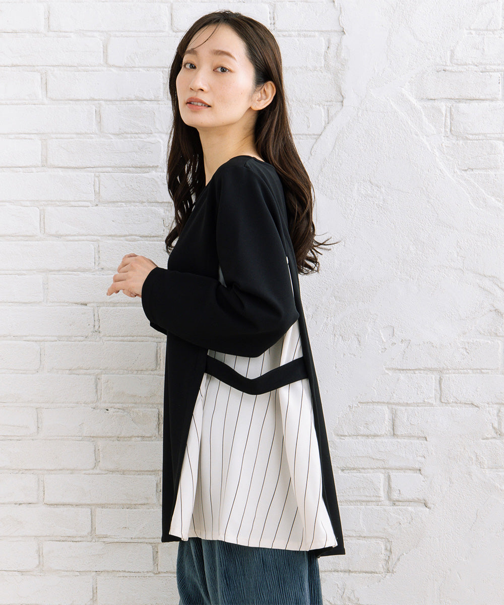 【sabstreet bis】【web限定】 サイド切り替えプルオーバー