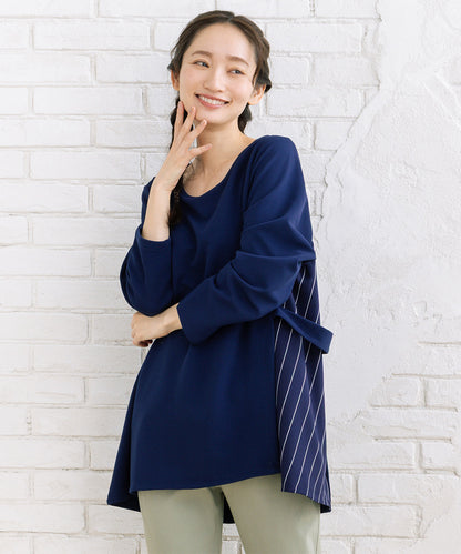 【sabstreet bis】【web限定】 サイド切り替えプルオーバー