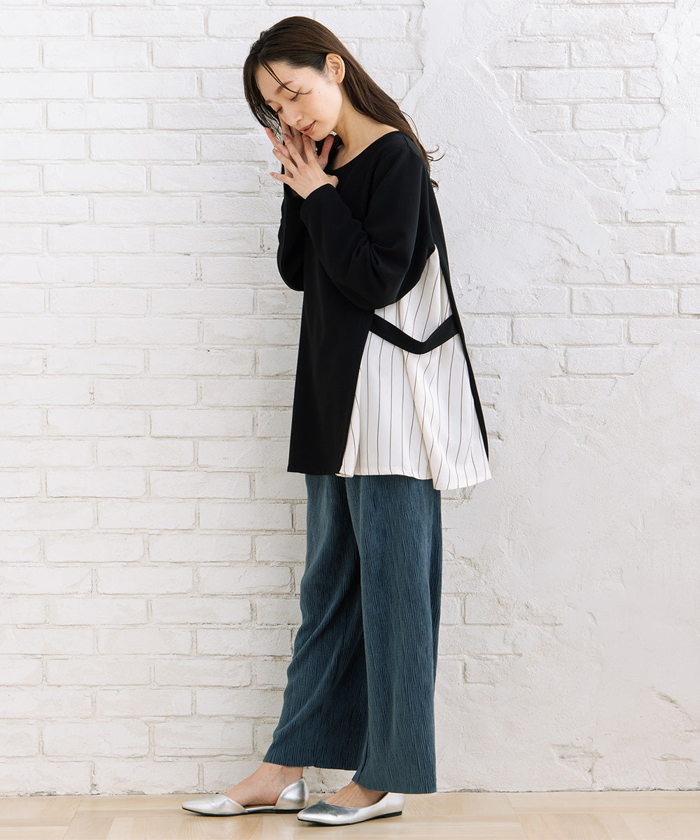 【sabstreet bis】【web限定】 サイド切り替えプルオーバー