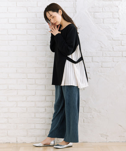 【sabstreet bis】【web限定】 サイド切り替えプルオーバー