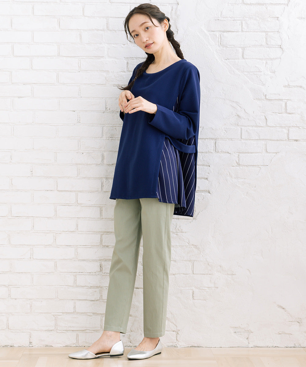 【sabstreet bis】【web限定】 サイド切り替えプルオーバー