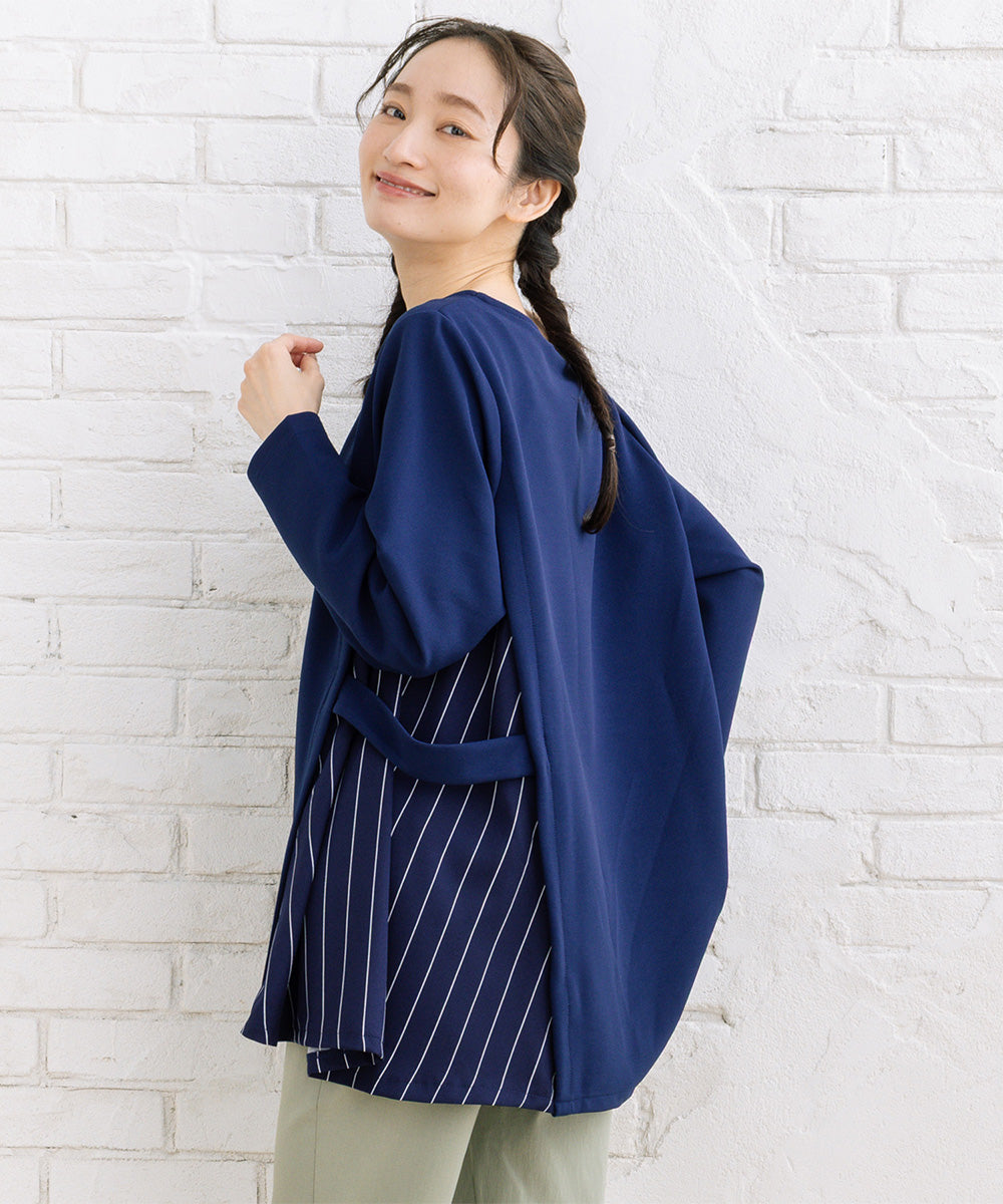 【sabstreet bis】【web限定】 サイド切り替えプルオーバー