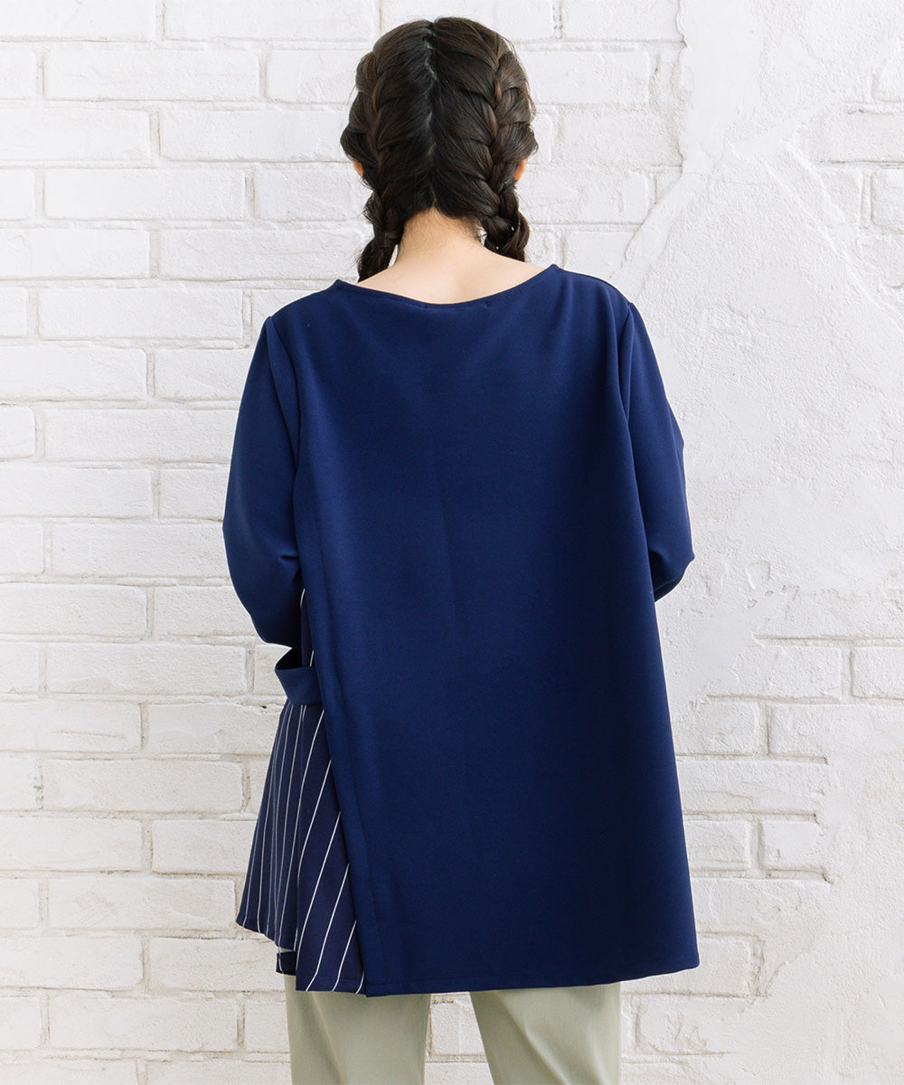 【sabstreet bis】【web限定】 サイド切り替えプルオーバー