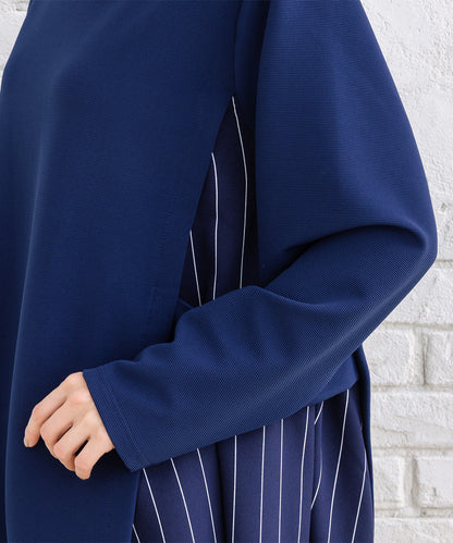 【sabstreet bis】【web限定】 サイド切り替えプルオーバー