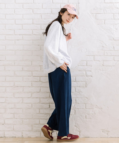 【sabstreet bis】【web限定】 レースドッキングダンボールスウェット