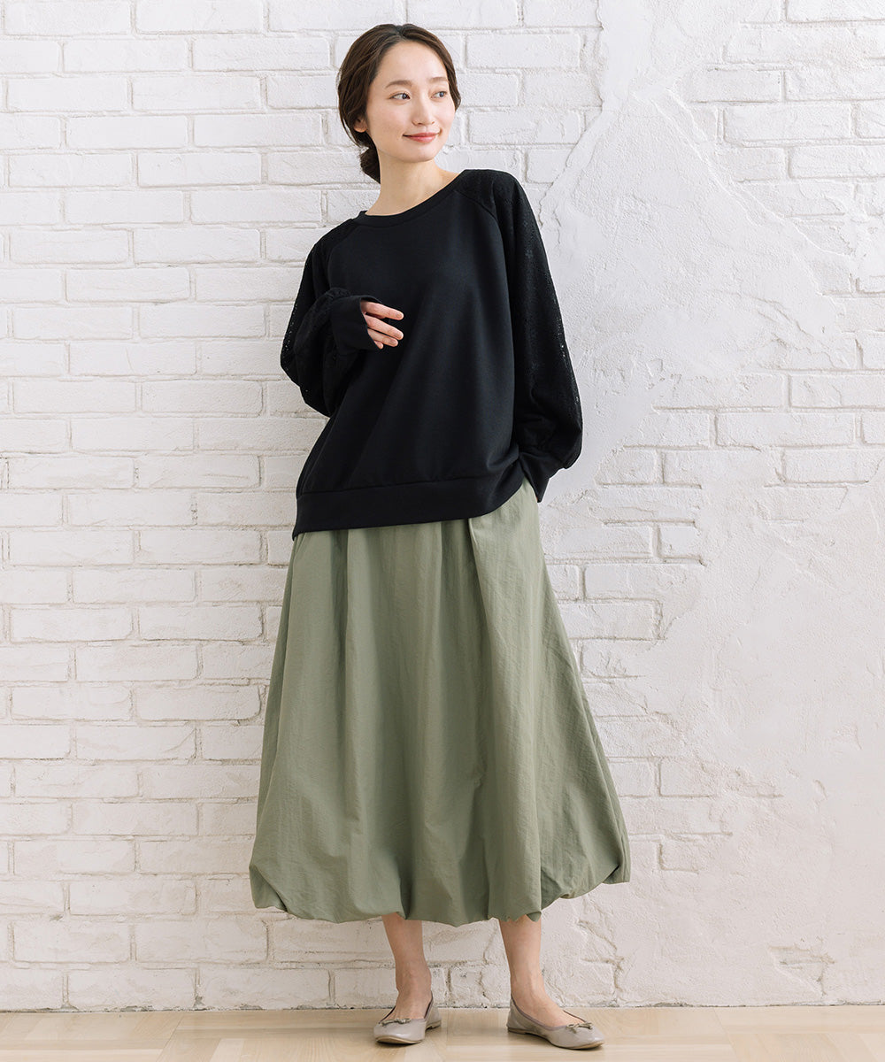 【sabstreet bis】【web限定】 レースドッキングダンボールスウェット