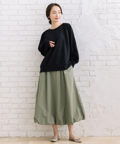 【sabstreet bis】【web限定】 レースドッキングダンボールスウェット