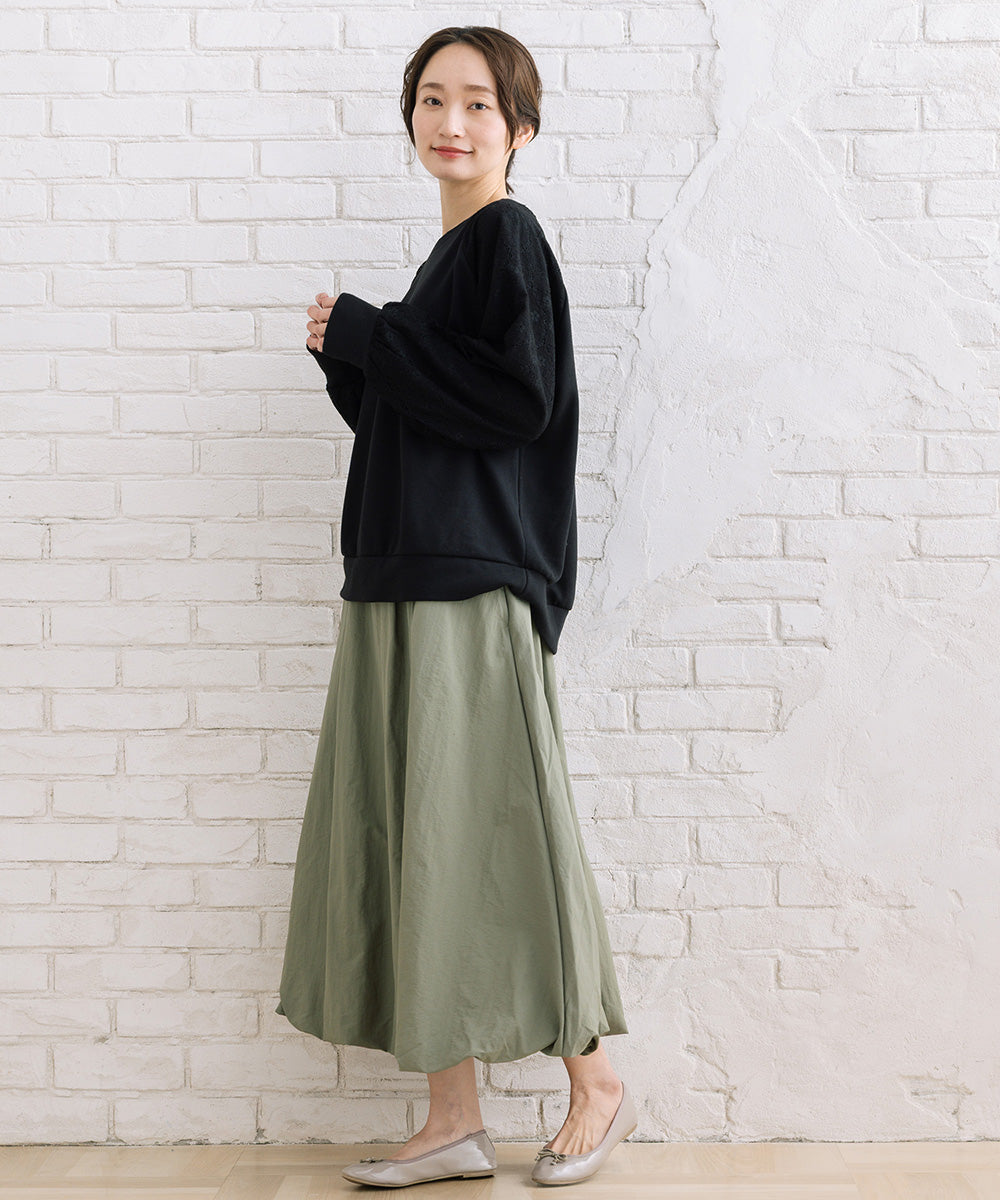 【sabstreet bis】【web限定】 レースドッキングダンボールスウェット