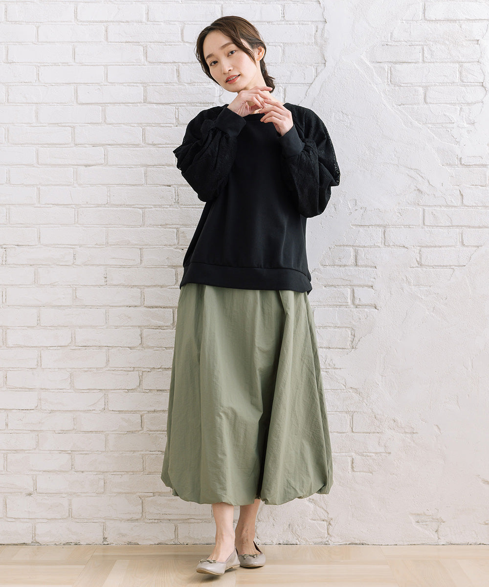【sabstreet bis】【web限定】 レースドッキングダンボールスウェット