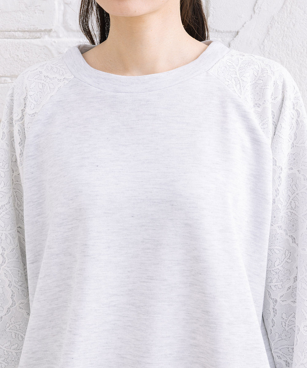 【sabstreet bis】【web限定】 レースドッキングダンボールスウェット
