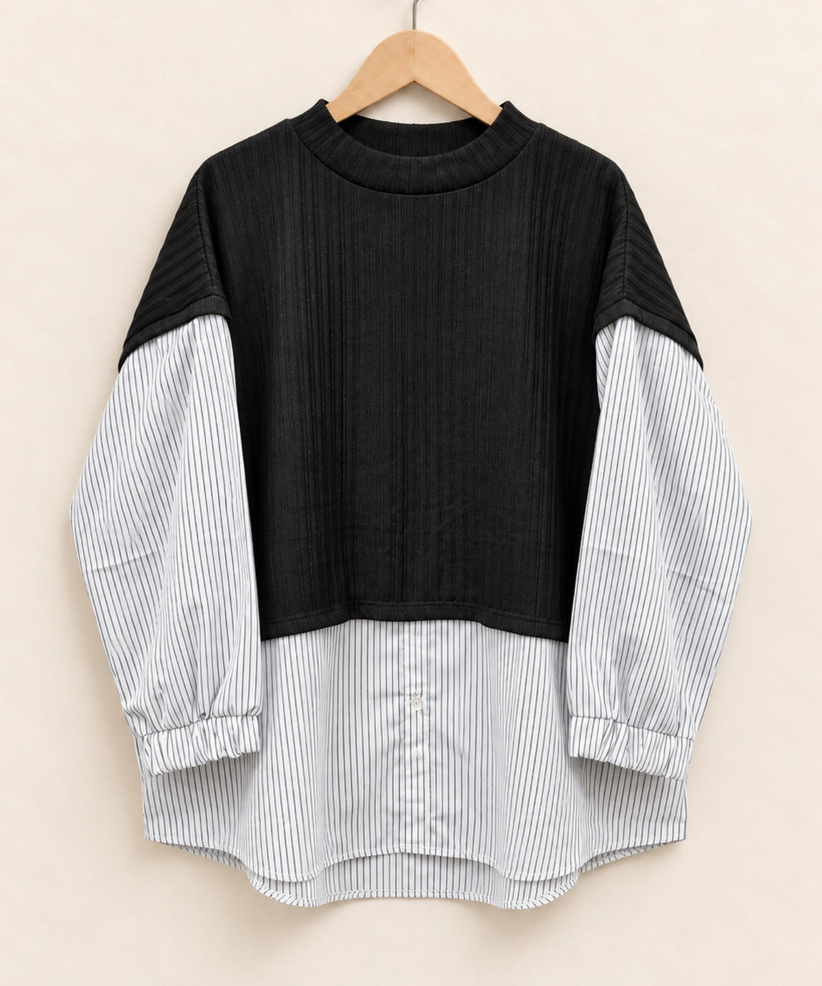 【sabstreet bis】【web限定】 シャツコンビフェイクベストプルオーバー【先行予約】