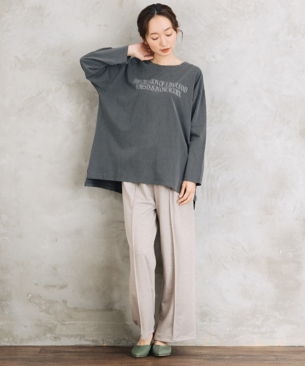 【sabstreet bis】【web限定】 ピグメント加工ロゴロンT