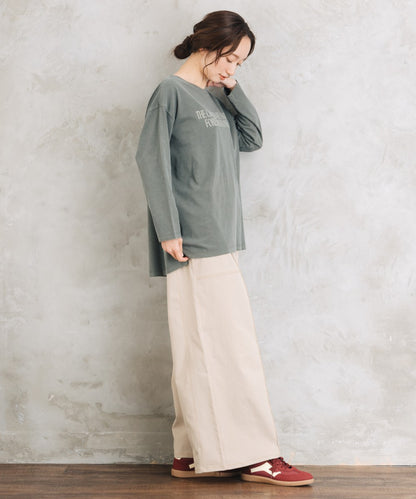 【sabstreet bis】【web限定】 ピグメント加工ロゴロンT