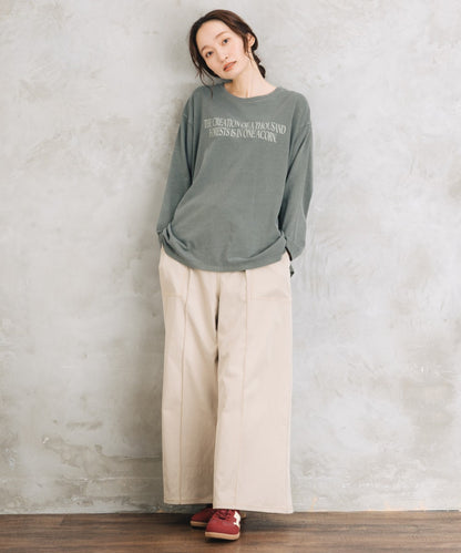 【sabstreet bis】【web限定】 ピグメント加工ロゴロンT