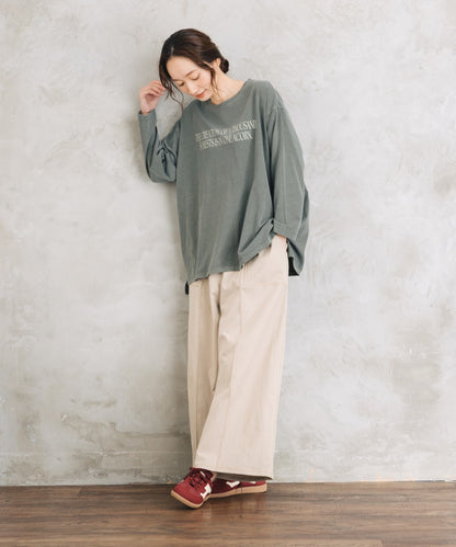 【sabstreet bis】【web限定】 ピグメント加工ロゴロンT
