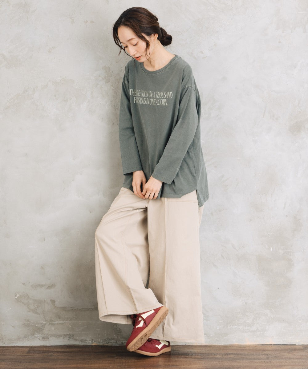 【sabstreet bis】【web限定】 ピグメント加工ロゴロンT