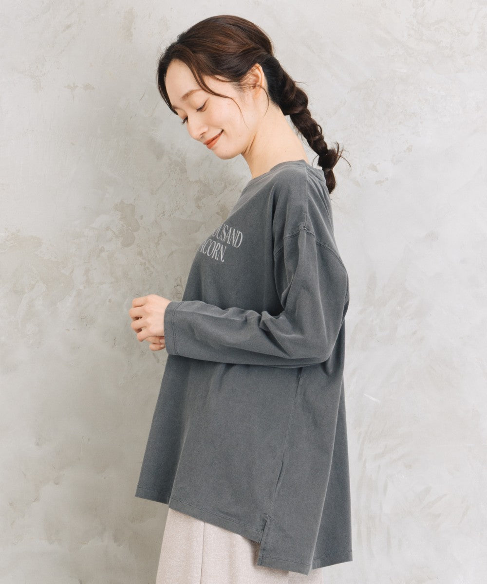 【sabstreet bis】【web限定】 ピグメント加工ロゴロンT