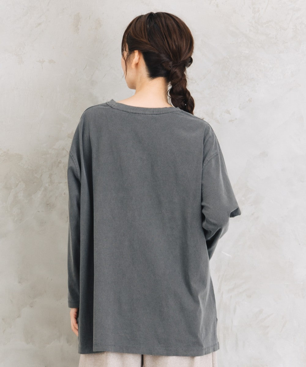 【sabstreet bis】【web限定】 ピグメント加工ロゴロンT