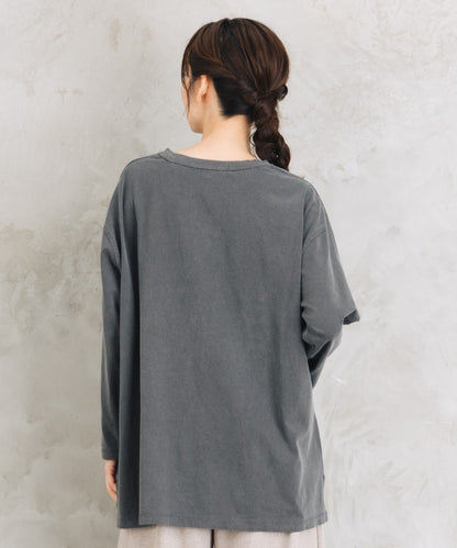 【sabstreet bis】【web限定】 ピグメント加工ロゴロンT