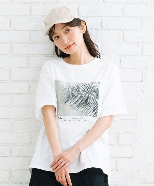 【sabstreet bis】モノクロームフォトプリントTシャツ