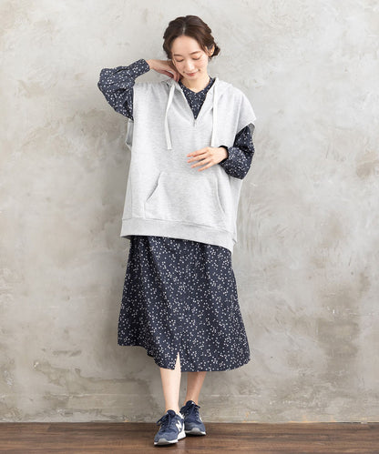 【sabstreet bis】【web限定】15号(3L) 裏毛フーディーベスト