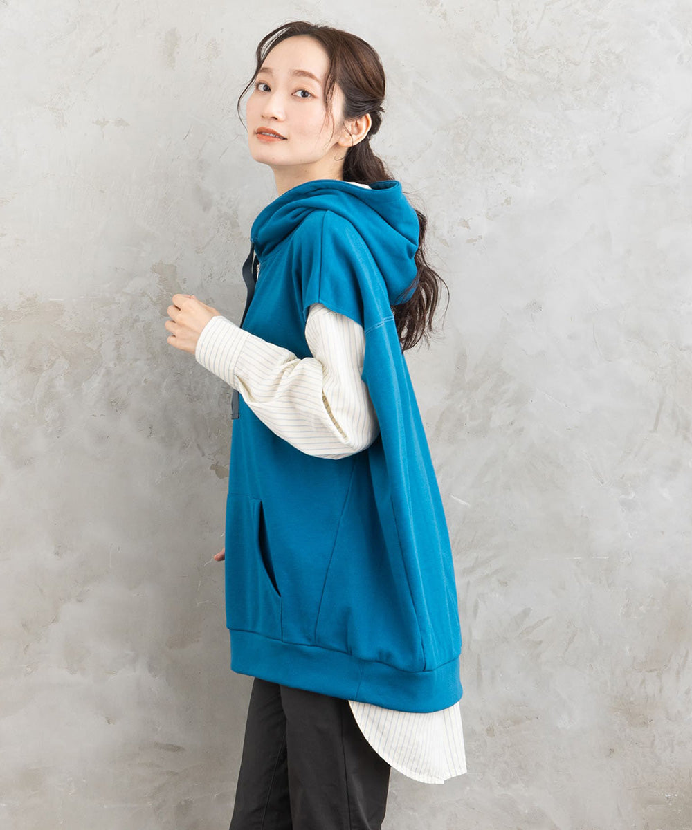 【sabstreet bis】【web限定】15号(3L) 裏毛フーディーベスト