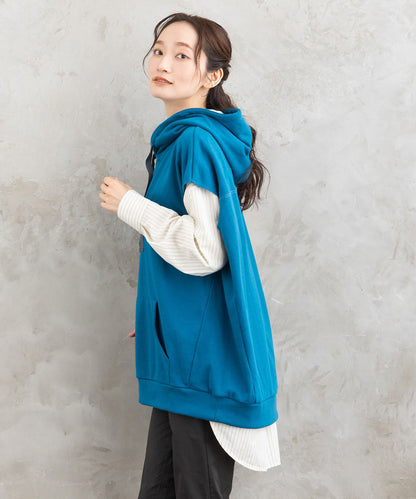 【sabstreet bis】【web限定】15号(3L) 裏毛フーディーベスト