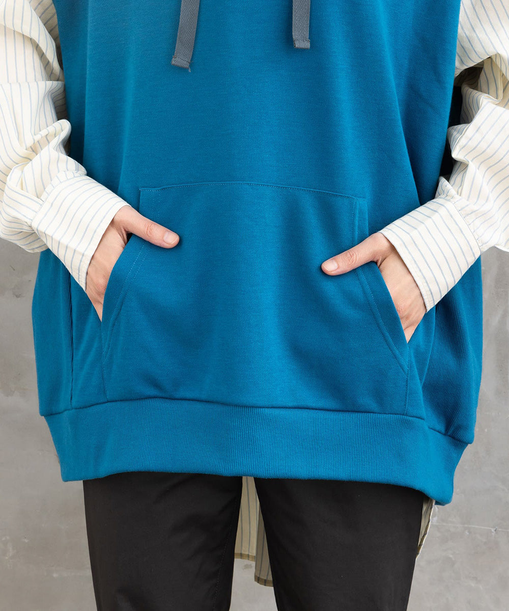 【sabstreet bis】【web限定】15号(3L) 裏毛フーディーベスト