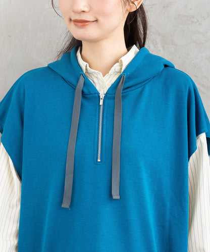 【sabstreet bis】【web限定】15号(3L) 裏毛フーディーベスト