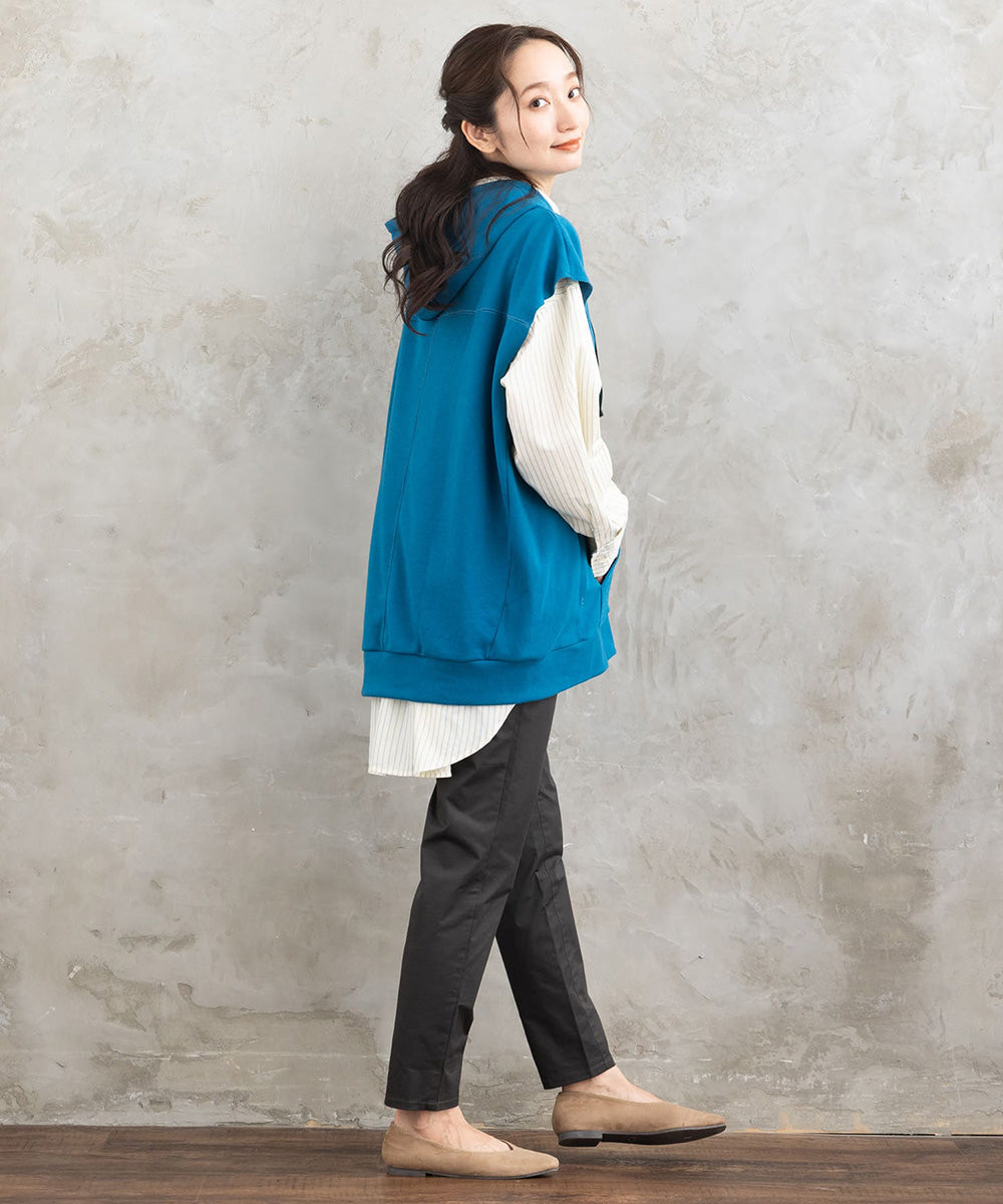 【sabstreet bis】【web限定】15号(3L) 裏毛フーディーベスト