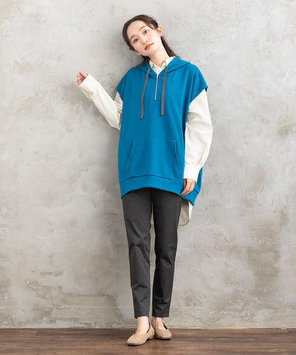 【sabstreet bis】【web限定】15号(3L) 裏毛フーディーベスト