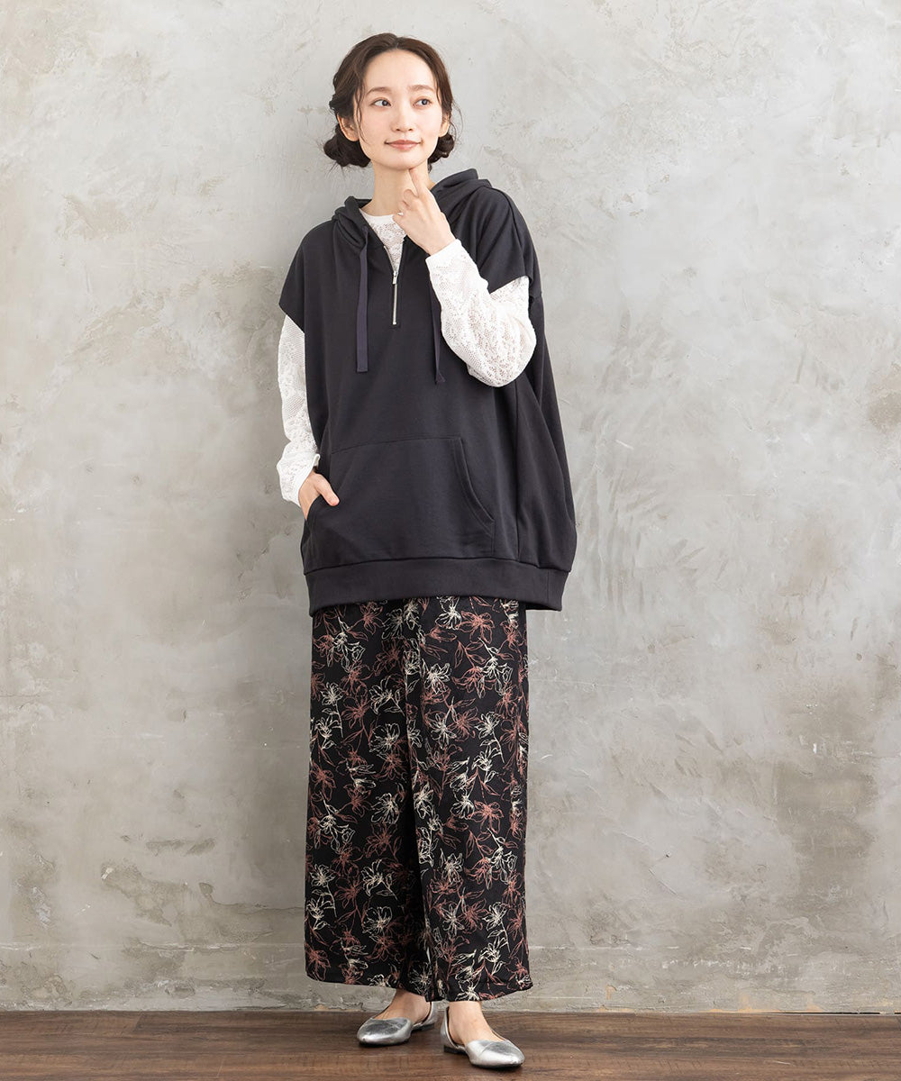 【sabstreet bis】【web限定】15号(3L) 裏毛フーディーベスト