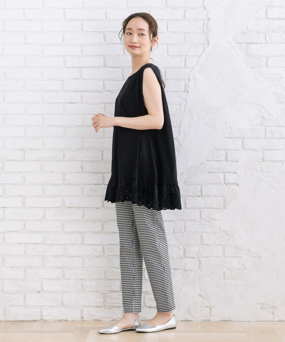 【sabstreet bis】【web限定】 裾刺繍レースタンクトップ