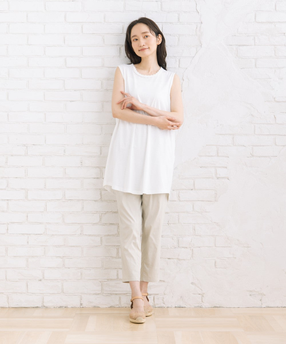 【sabstreet bis】【web限定】  (接触冷感)フラワーレースストラップタンクトップ【先行予約】