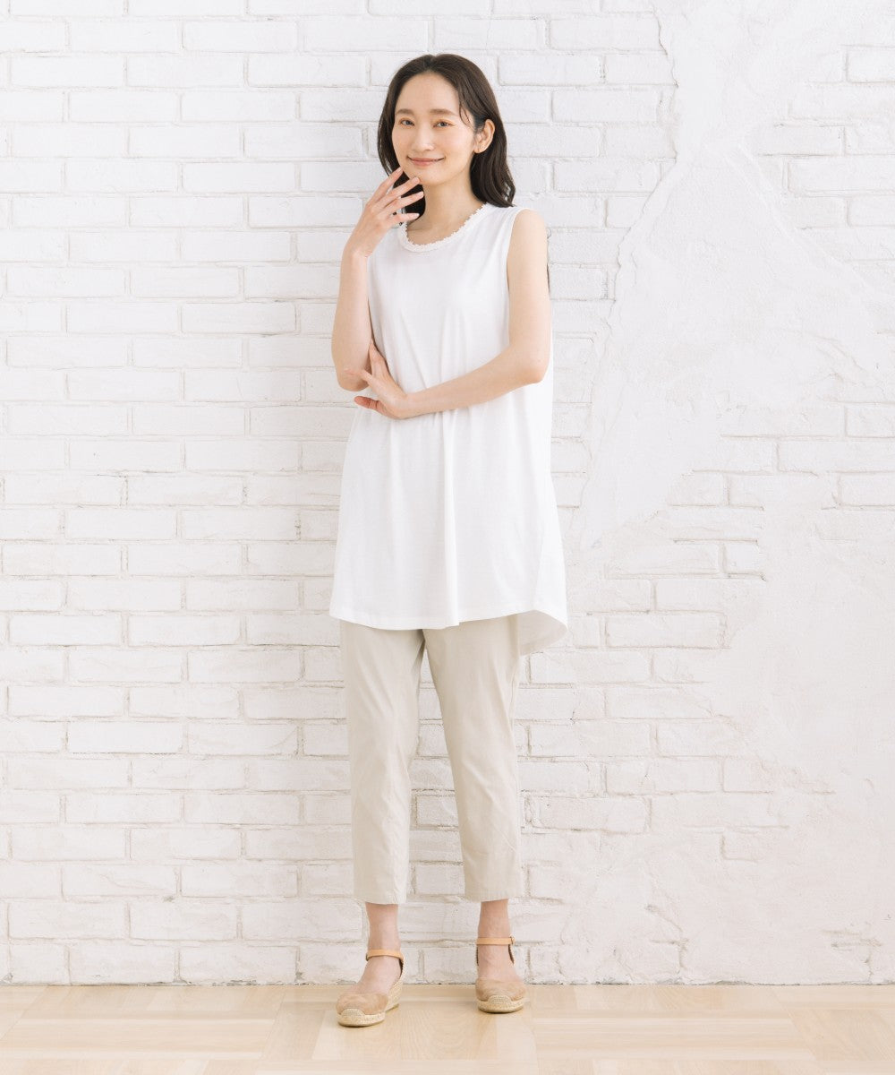 【sabstreet bis】【web限定】  (接触冷感)フラワーレースストラップタンクトップ【先行予約】