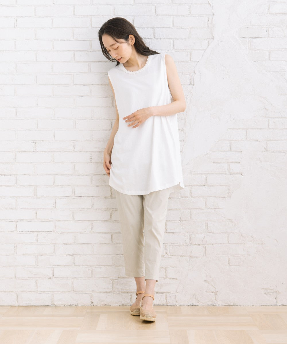 【sabstreet bis】【web限定】  (接触冷感)フラワーレースストラップタンクトップ【先行予約】